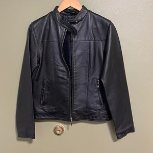 100% Black Leather Jacket